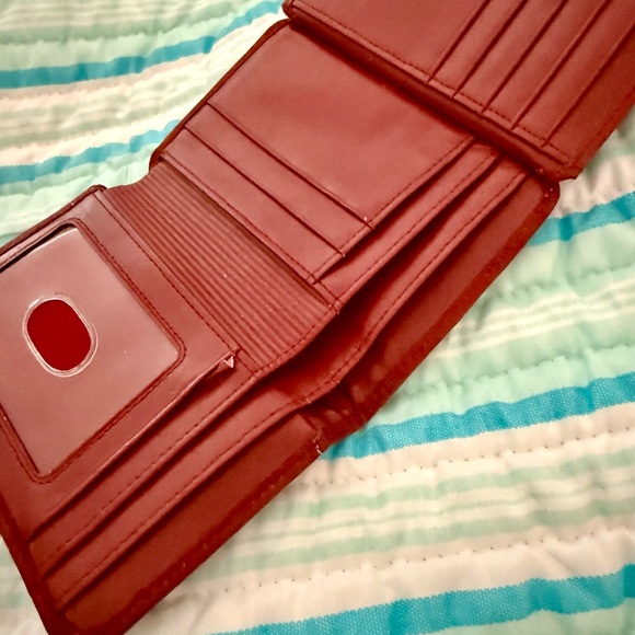Relic Red Leather Wallet with White Stitching - Picture 6 of 7